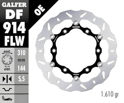 GALFER wave remschijf "df914" rotor brake rotors swimming