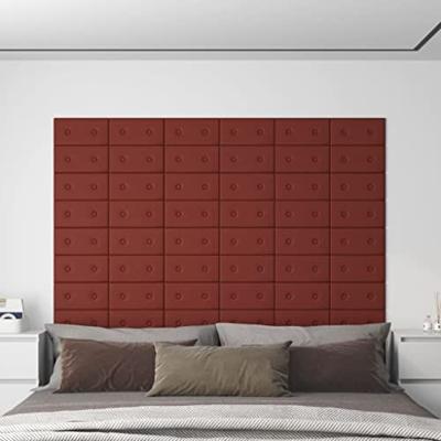 VidaXL Wandpanelen 12 st 0,54 m² 30x15 cm kunstleer wijnrood VidaXL Wandpanelen 12 st 0,54 m² 30x15 cm kunstleer wijnrood