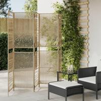 Kamerscherm 5 panelen poly rattan beige - thumbnail