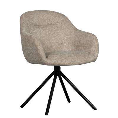 WOOOD Eetkamerstoel 'Grant-Jaki' Chenille, kleur Zand WOOOD Eetkamerstoel 'Grant-Jaki' Chenille, kleur Zand