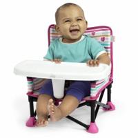 DISNEY BABY Minnie Mouse stoelverhoger, Pop 'n Sit Booster, binnen, buiten, praktisch en compact, snel opvouwbaar, roze - thumbnail