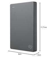 Seagate STJL2000400 Basic External HDD, 2 TB, USB 3.2 Gen 1 (3.1 Gen 1) Silver - thumbnail