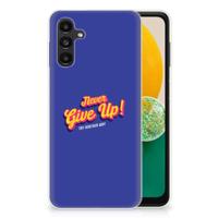 Samsung Galaxy A13 | A04s | Siliconen hoesje | met naam Never Give Up - thumbnail