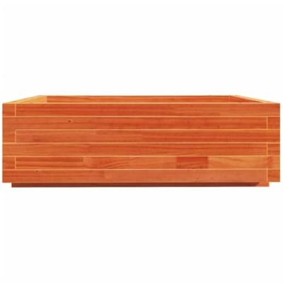 VidaXL Plantenbak 80x80x26,5 cm massief grenenhout wasbruin