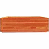 Plantenbak 80x80x26,5 cm massief grenenhout wasbruin - thumbnail