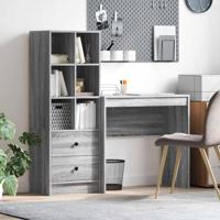 Bureau met lade 2 pcs Grijs Sonoma - thumbnail