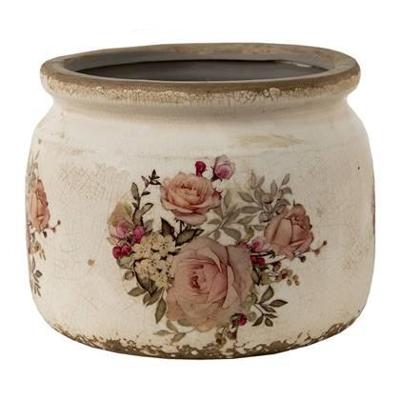Clayre & Eef Roze Decoratie bloempot Ø 15*13 cm 6CE1419M