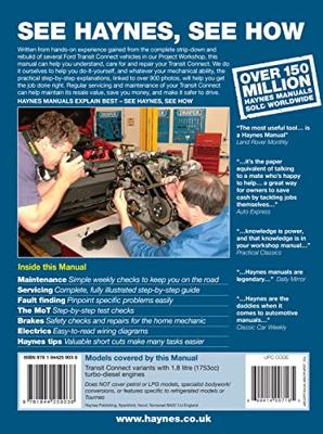 Haynes Werkplaatshandboek Ford Transit Connect diesel (2002 - 2011) 4903