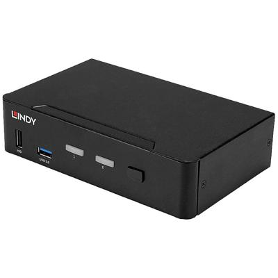 LINDY Lindy - KVM-/Audio-/USB-Switch - 2 x KVM/Audio/USB - 1 lokaler Benutzer - Deskto KVM-switch DisplayPort 7680 x 4320 Pixel