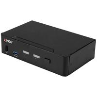 LINDY Lindy - KVM-/Audio-/USB-Switch - 2 x KVM/Audio/USB - 1 lokaler Benutzer - Deskto KVM-switch DisplayPort 7680 x 4320 Pixel - thumbnail