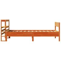 Bedframe zonder matras massief grenenhout wasbruin 100x200 cm - thumbnail