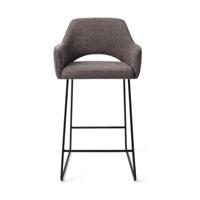 Jesper Home Yanai barkruk H65 Amazing Grey slide black - thumbnail