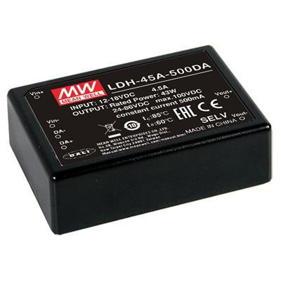 MEAN WELL LDH-45B-500WDA LED-driver Constante stroomsterkte 43 W 500 mA 36 - 86 V/DC Dimbaar, Dali, Overbelastingsbescherming, Overspanning 1 stuk(s)