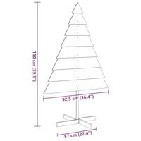 VidaXL Kerstdecoratie kerstboom 150 cm massief hout - thumbnail