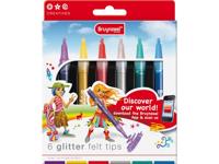 Bruynzeel Glitter Viltstiften 6 stuks - thumbnail