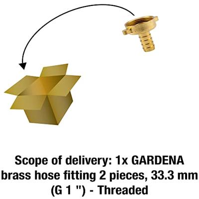 Gardena Slangkoppeling | met schroefdraad | 2-delig | 33,3 mm (G 1") / 19 mm (3/4") - 7141-20 - 7141-20