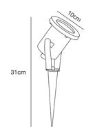 Nordlux 77029934 Taurus LED-tuinspot LED GU10 28 W RVS - thumbnail