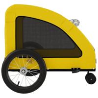 VidaXL Hondenfietstrailer oxford stof en ijzer geel - thumbnail