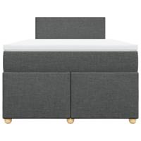 Boxspring met matras stof donkergrijs 120x190 cm - thumbnail
