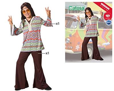 Kostuums voor Kinderen Hippie - Maat: 3-4 Jaar - Maat: 3-4 Jaar