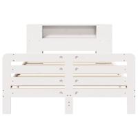 Bedframe zonder matras massief grenenhout wit 135x190 cm - thumbnail
