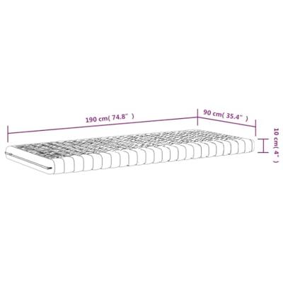 Schuimmatrassen 2 st 7 zones hardheid 20 ILD 90x190 cm wit