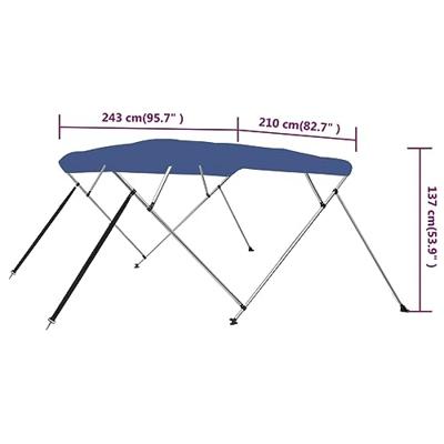Biminitop 4-boogs 243x210x137 cm blauw