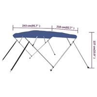 Biminitop 4-boogs 243x210x137 cm blauw - thumbnail