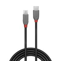 LINDY 36893 USB-kabel USB 2.0 USB-C stekker, USB-micro-B stekker 3.00 m Zwart - thumbnail