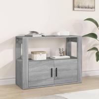 Dressoir 80x30x60 cm bewerkt hout grijs sonoma eikenkleurig - thumbnail