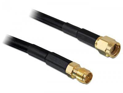 Delock 2m RP-SMA 2m RP-SMA RP-SMA Zwart coax-kabel