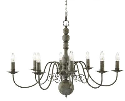 Searchlight Ovale kroonluchterGreythorne - 2268-8GY