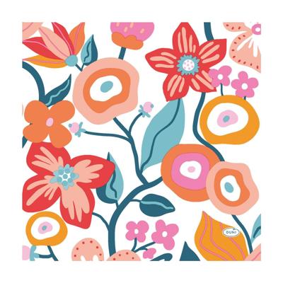 Duni Servetten Vibrant Bloom 33cm