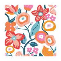 Duni Servetten Vibrant Bloom 33cm - thumbnail