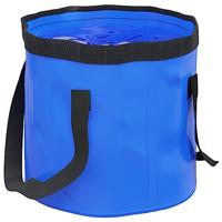 VidaXL Emmers 2 st inklapbaar 30 l pvc blauw - thumbnail