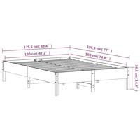 Bedframe massief grenenhout wit 120 x 190 cm - thumbnail