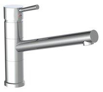 ATLANTA ééngreepsmengkraan keuken, chroom kraan met hoge uitloop en draaibereik 150° keramische schijven geluidsarme, verwisselbare 40 mm-cartouche Eco-Click functie en kinderbeveiliging f