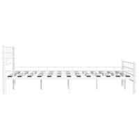 vidaXL Bedframe metaal wit 120x200 cm - thumbnail