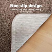 VidaXL Antislip shaggy tapijt bruin 80 x 150 cm pp - thumbnail