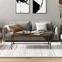 Salontafel 100x50x35 cm bewerkt hout bruineikenkleurig - thumbnail