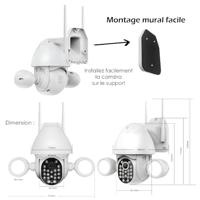 Aangesloten buitencamera - KYF - Wifi - Draaibaar PT - Dubbele 2 x 3MP-sensoren - thumbnail