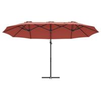 Tuin Cantilever Parasol Terracotta 372 x 198 x 243 cm - thumbnail