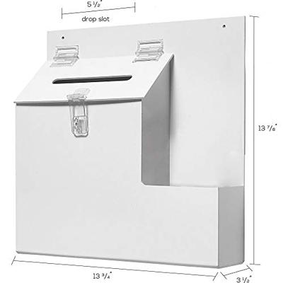 Deflecto Actiebox met gleuf en slot Wit (b x h x d) 35.5 x 36 x 9 cm 1 stuk(s) Deflecto Actiebox met gleuf en slot Wit (b x h x d) 35.5 x 36 x 9 cm 1 stuk(s)