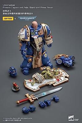 Warhammer 40k Action Figure 1/18 Ultramarines Primaris Captain with Relic Shield and Power Sword 12 cm