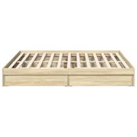 Bedframe met lades bewerkt hout sonoma eikenkleurig 180x200 cm - thumbnail