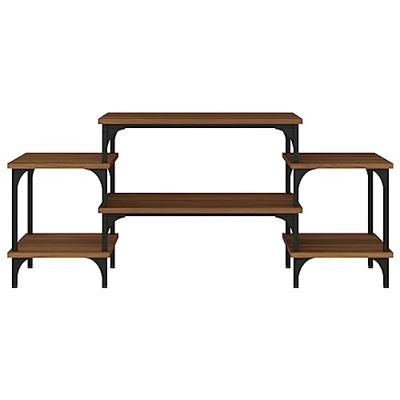 Tv-meubel 117x35x52 cm bewerkt hout bruineikenkleurig
