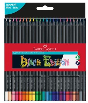 Faber Castell fc-116424 kleurpotloden black edition in etui 24 stuks