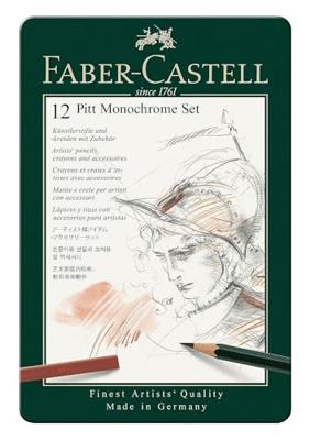 Faber Castell fc-112975 pitt monochrome set faber-castell 12-delig medium