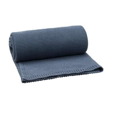 Fresk gebreide deken Uni Ink Blue Fresk gebreide deken Uni Ink Blue