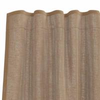 Gordijnen voile met roedezakken 2 st lichtbruin - thumbnail